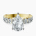 Lillian Side Oval Lab Diamond Eternity Engagement Ring in 18ct Yellow Gold