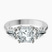 Leona Three stone Side Pear Lab Diamond Engagement Ring in 10kt White Gold