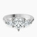 Leona Three stone Side Pear Lab Diamond Engagement Ring in Platinum