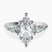 Leona Three stone Side Pear Lab Diamond Engagement Ring in Platinum