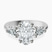 Leona Three stone Side Pear Lab Diamond Engagement Ring in Platinum