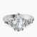 Leona Three stone Side Pear Lab Diamond Engagement Ring in Platinum
