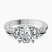 Platinum Leona Three stone Side Pear Lab Diamond Ring