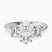 Denise Three stone Side Emerald Lab Diamond Engagement Ring in 9ct White Gold