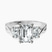 Dionne Three Stone Side Oval Lab Diamond Engagement Ring in 9ct White Gold