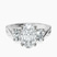 Dionne Three Stone Side Oval Lab Diamond Engagement Ring in 9ct White Gold