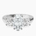 Kinsley Three Stone Side Cushion Lab Diamond Engagement Ring in 9ct White Gold