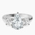 Pre-Designed 9ct White Gold Kinsley Three Stone Side Cushion Lab Diamond Ring