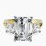 Pre-Designed 10kt Yellow Gold Kinsley Three Stone Side Cushion Lab Diamond Ring