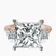 Pre-Designed 14kt Rose Gold Emery Three Stone Side Cushion Lab Diamond Ring