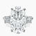Pre-Designed 10kt White Gold Emery Three Stone Side Cushion Lab Diamond Ring