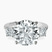 Pre-Designed 10kt White Gold Emery Three Stone Side Cushion Lab Diamond Ring
