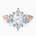 Pre-Designed 18kt Rose Gold Georgina Rodriguez Three Stone Side Oval Lab Diamond Ring