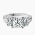 Pre-Designed Platinum Georgina Rodriguez Three Stone Side Oval Lab Diamond Ring
