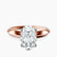 Eloise Solitaire Knife Edge Lab Diamond Engagement Ring in 14kt Rose Gold