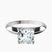 Eloise Solitaire Knife Edge Lab Diamond Engagement Ring in 10kt White Gold