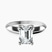 Eloise Solitaire Knife Edge Lab Diamond Engagement Ring in 10kt White Gold