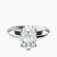 Eloise Solitaire Knife Edge Lab Diamond Engagement Ring in 10kt White Gold