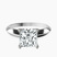 Eloise Solitaire Knife Edge Lab Diamond Engagement Ring in 10kt White Gold