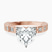 Cheryl Side Stone Lab Diamond Engagement Ring in 14kt Rose Gold