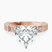 Pre-Designed 10kt Rose Gold Cheryl Side Stone Lab Diamond Ring
