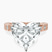 Pre-Designed 10kt Rose Gold Cheryl Side Stone Lab Diamond Ring