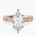 Cheryl Side Stone Lab Diamond Engagement Ring in 14kt Rose Gold
