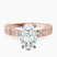 Cheryl Side Stone Lab Diamond Engagement Ring in 14kt Rose Gold