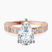 Cheryl Side Stone Lab Diamond Engagement Ring in 10kt Rose Gold