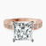 Pre-Designed 10kt Rose Gold Cheryl Side Stone Lab Diamond Ring