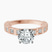 Pre-Designed 14kt Rose Gold Cheryl Side Stone Lab Diamond Ring