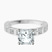 Cheryl Side Stone Lab Diamond Engagement Ring in 10kt White Gold