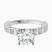 Cheryl Side Stone Lab Diamond Engagement Ring in 10kt White Gold