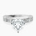Cheryl Side Stone Lab Diamond Engagement Ring in 10kt White Gold