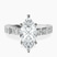 Cheryl Side Stone Lab Diamond Engagement Ring in 10kt White Gold