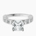 Cheryl Side Stone Lab Diamond Engagement Ring in 10kt White Gold