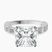 Pre-Designed 10kt White Gold Cheryl Side Stone Lab Diamond Ring