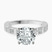 Cheryl Side Stone Lab Diamond Engagement Ring in 10kt White Gold