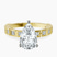 Cheryl Side Stone Lab Diamond Engagement Ring in 18kt Yellow Gold