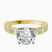 Cheryl Side Stone Lab Diamond Engagement Ring in 18kt Yellow Gold
