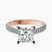 Amy Tapered Eternity Lab Diamond Engagement Ring in 10kt Rose Gold