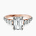 Geneva Side Stone Lab Diamond Engagement Ring in 9ct Rose Gold