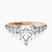 Geneva Side Stone Lab Diamond Engagement Ring in 9ct Rose Gold