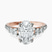 Geneva Side Stone Lab Diamond Engagement Ring in 9ct Rose Gold