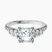 Geneva Side Stone Lab Diamond Engagement Ring in 9ct White Gold