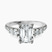 Geneva Side Stone Lab Diamond Engagement Ring in 9ct White Gold