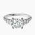 Geneva Side Stone Lab Diamond Engagement Ring in 9ct White Gold