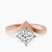 Janes Chevron Lab Diamond Engagement Ring in 14kt Rose Gold