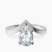 Janes Chevron Lab Diamond Engagement Ring in 10kt White Gold