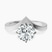 Janes Chevron Lab Diamond Engagement Ring in 10kt White Gold